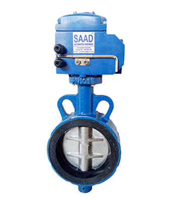 Electric actuator operated butterfly valve